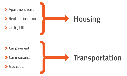 expenses being categorized