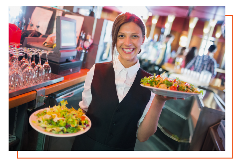 waitress with drinks